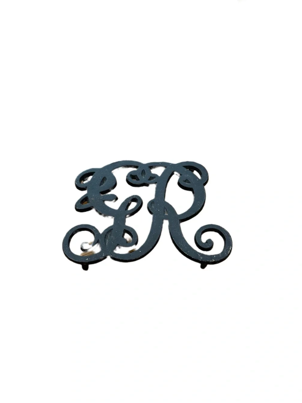 VTG Cypher Trivet  Cast Iron Virginia Metalcrafters King George #CW10-9  Footed